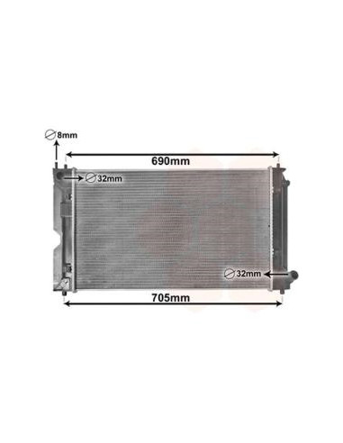 COMPATIBLE CON RADIADOR TOYOTA COROLLA 1.4D4D