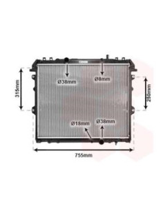 COMPATIBLE CON RADIADOR TOYOTA HILUX 2.5D 06