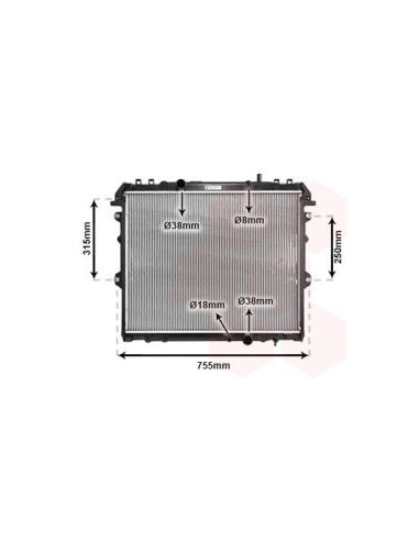 COMPATIBLE CON RADIADOR TOYOTA HILUX 2.5D 06