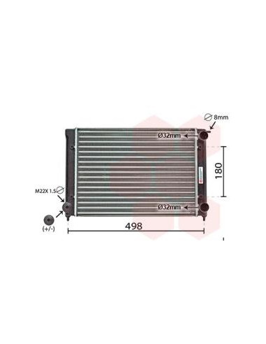 COMPATIBLE CON RADIADOR VOLKSWAGEN GOLF I,II...