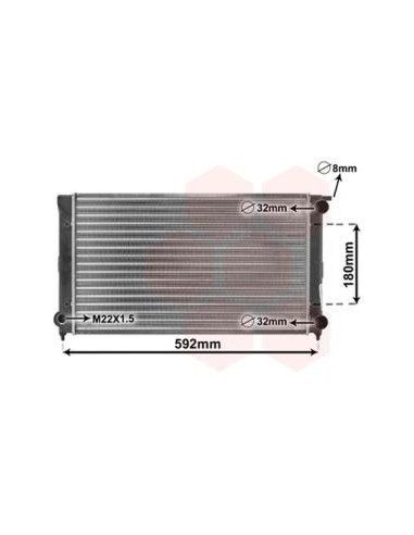 COMPATIBLE CON RADIADOR VOLKSWAGEN CADDY I GOLF...