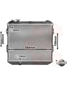 COMPATIBLE CON RADIADOR TOYOTA HILUX 2.4D 4WD 88