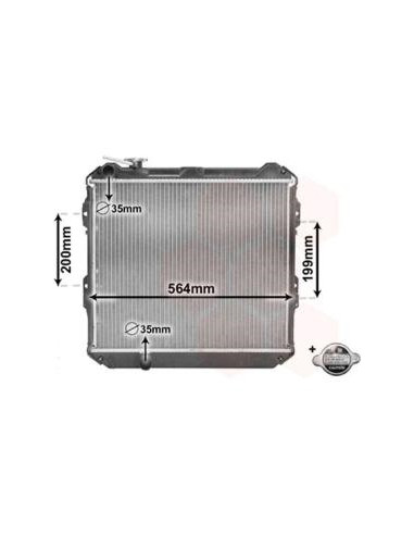 COMPATIBLE CON RADIADOR TOYOTA HILUX 2.4D 4WD 88