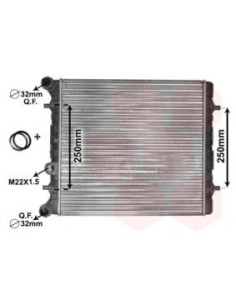 COMPATIBLE CON RADIADOR VOLKSWAGEN BORA GOLF IV LEON OCTAVIA