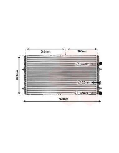 COMPATIBLE CON RADIADOR VOLKSWAGEN CORDOBA I,II...