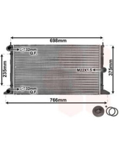 COMPATIBLE CON RADIADOR FORD GALAXY SHARAN 1.9 TDI 0006