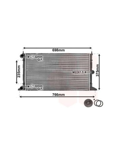 COMPATIBLE CON RADIADOR FORD GALAXY SHARAN 1.9...