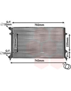 COMPATIBLE CON RADIADOR VOLKSWAGEN GOLF 1.4 08 AUDI A3 03...