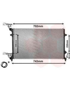 COMPATIBLE CON RADIADOR VOLKSWAGEN GOLF V 1.4 1.6