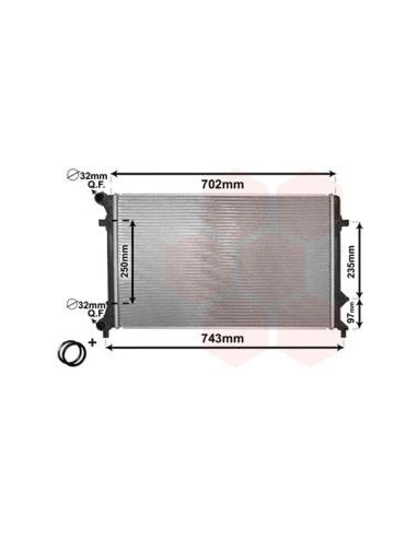 COMPATIBLE CON RADIADOR VOLKSWAGEN GOLF V 1.4 1.6