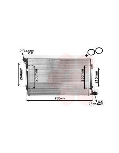 COMPATIBLE CON RADIADOR AUDI VOLKSWAGEN 1.9TDI 03