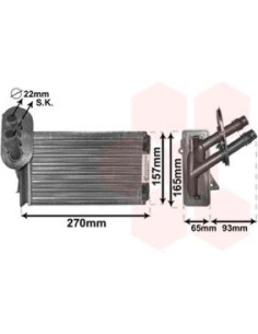 COMPATIBLE CON RADIADOR CALEFACCION VOLKSWAGEN GOLF IV