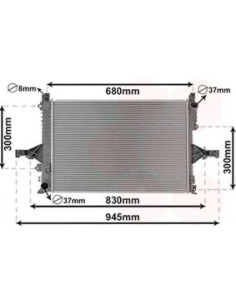 COMPATIBLE CON VOLVO S60 RADIADOR
