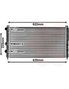 COMPATIBLE CON RADIADOR VOLKSWAGEN FELICIA I 1.9 D