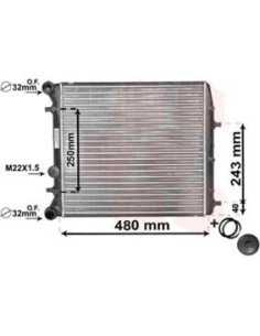 COMPATIBLE CON RADIADOR VOLKSWAGEN FABIA IBIZA IV POLO IV...