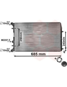 COMPATIBLE CON RADIADOR VOLKSWAGEN FABIA IBIZA IV POLO IV...