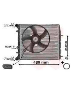 COMPATIBLE CON RADIADOR SKODA FABIA 1.0 1.2 1.4 99