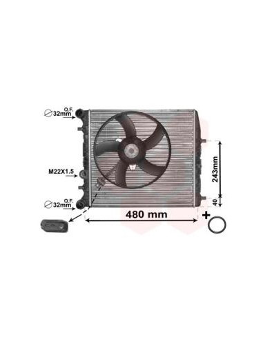 COMPATIBLE CON RADIADOR SKODA FABIA 1.0 1.2 1.4 99
