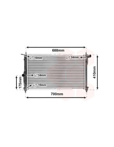 COMPATIBLE CON RADIADOR DAEWOO LANOS 1.5 1.6 97