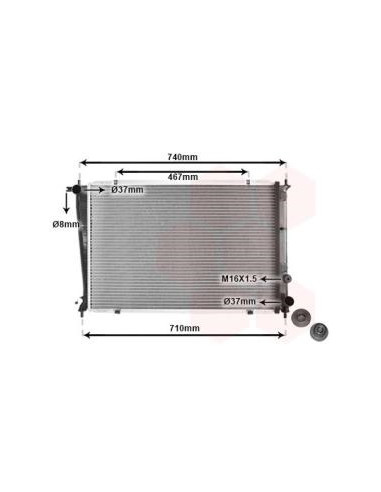 COMPATIBLE CON RADIADOR HYUNDAI H1 STAREX 2.5TD 95