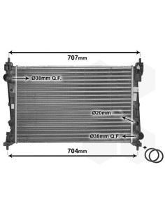 COMPATIBLE CON RADIADOR FIAT PUNTO   ALFA MITO 8MK376900131