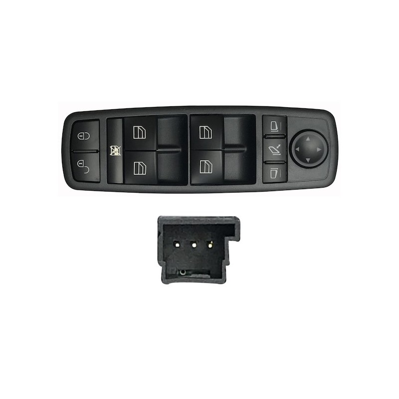 MERCEDES B W245 05 MANDO PUERTA DEL IZQ+ESP (PRETO)(4 BOT)3 PIN